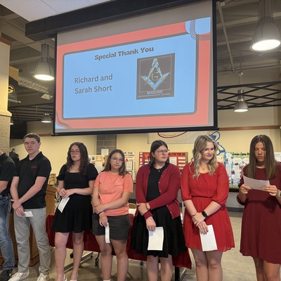Honoring a leader ~ giving special thanks to Mrs. Short for her contributions and continued support.