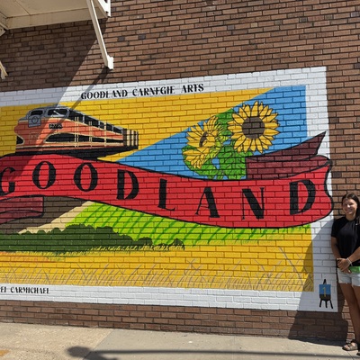 A Mural by Brei Carmichael, sponsored by the Goodland Carnegie Arts